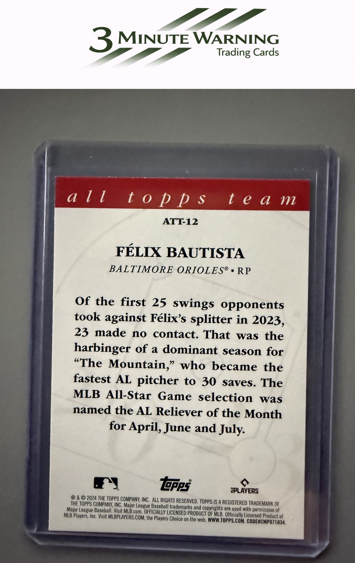 2024 Topps #ATT-12 Félix Bautista 2023 All Topps Team