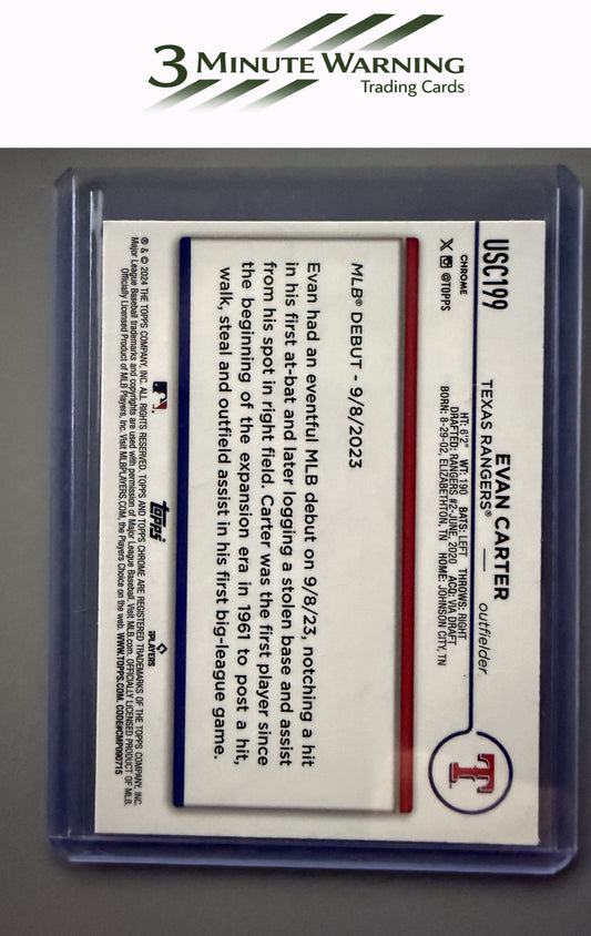 2024 Topps Chrome Update #USC199 Evan Carter