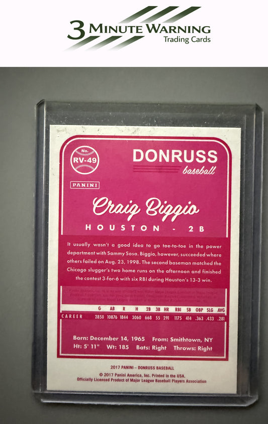 2017 Donruss #RV-49 Craig Biggio Retro Variations 1983