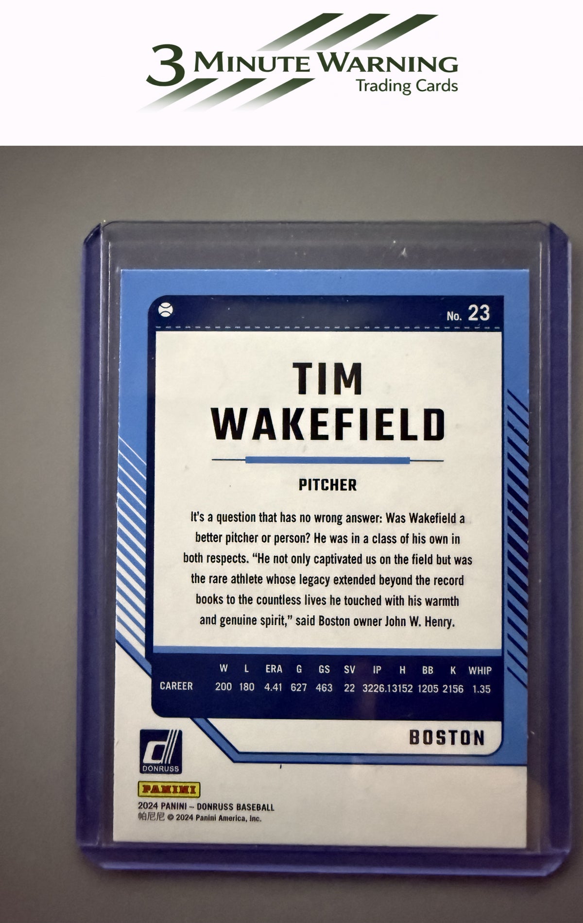 2024 Donruss #23 Tim Wakefield Holo