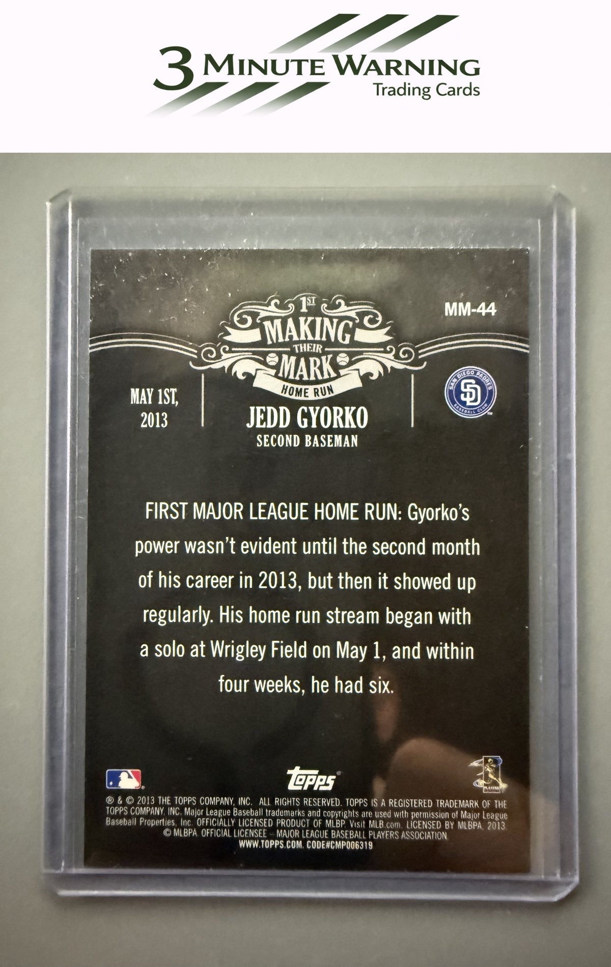 2013 Topps Update #MM-44 Jedd Gyorko Making Their Mark