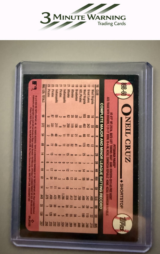 2024 Topps #89B-60 Oneil Cruz 1989 Topps Baseball 35th Anniversary (Series One)