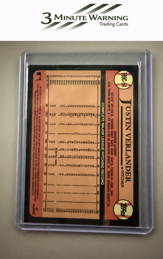 2024 Topps #T89C-54 Justin Verlander 1989 Topps Baseball