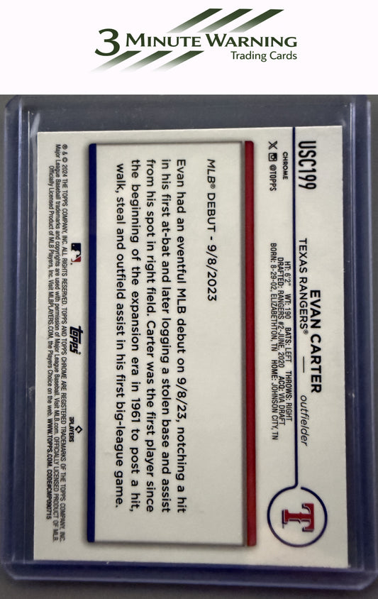 2024 Topps Chrome Update #USC199 Evan Carter