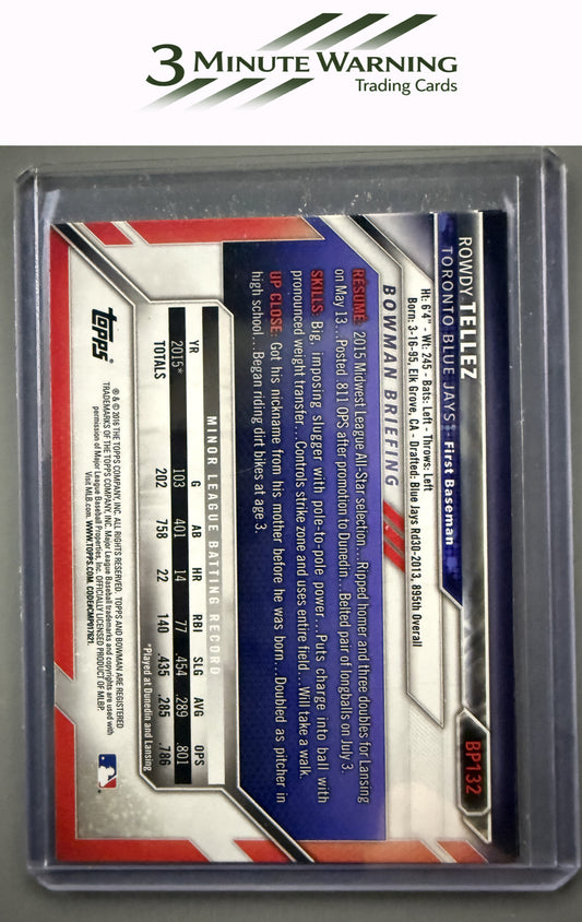 2016 Bowman #BP132 Rowdy Tellez Prospects