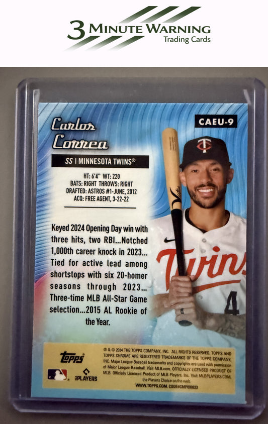 2024 Topps Chrome Update #CAEU-9 Carlos Correa Chrome All-Etch