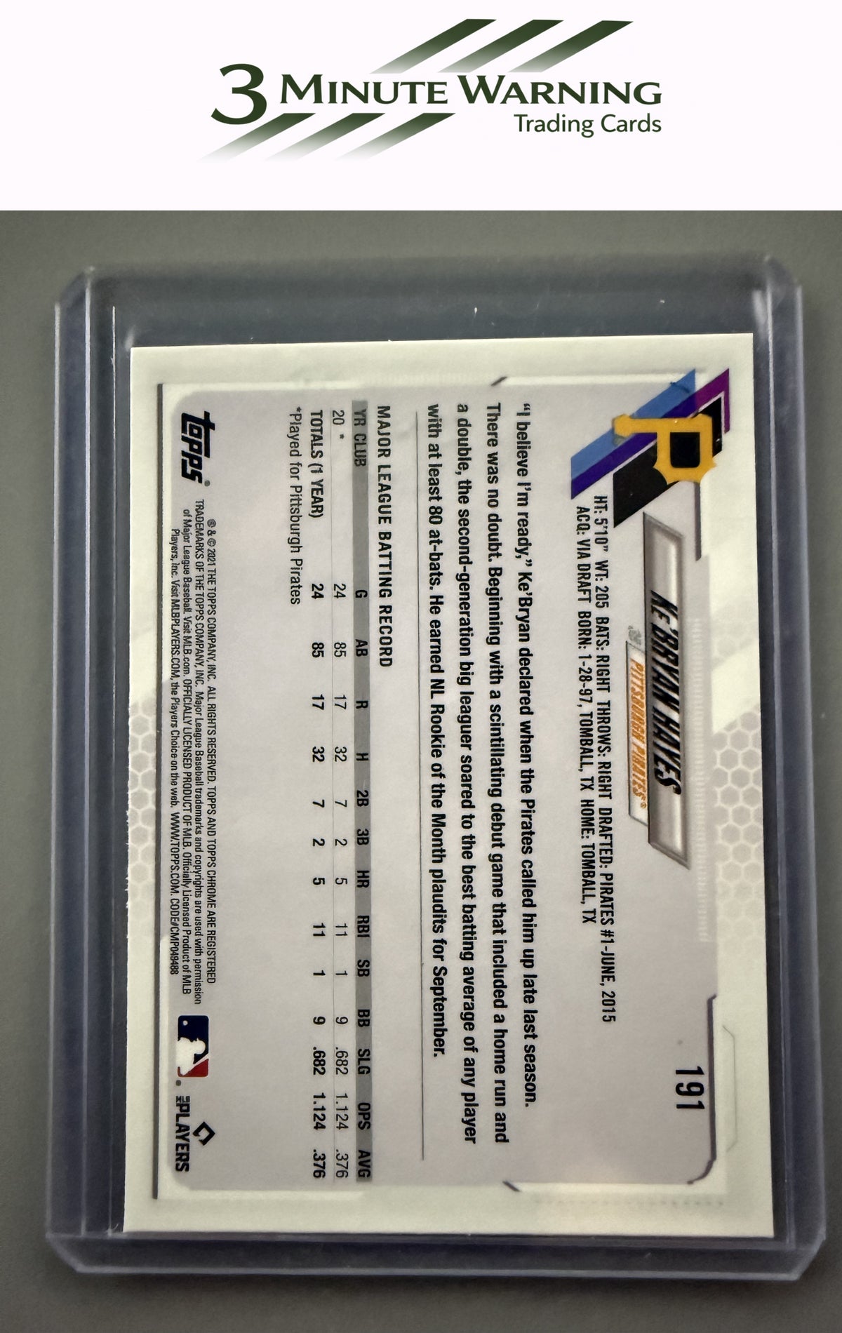2021 Topps Chrome #191 Ke'Bryan Hayes