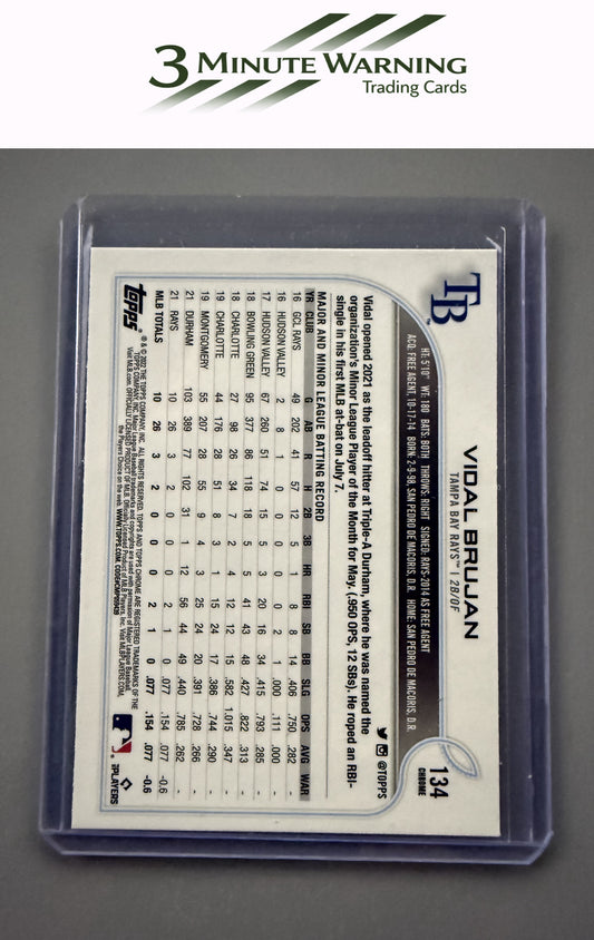 2022 Topps Chrome #134 Vidal Brujan Prism Refractor