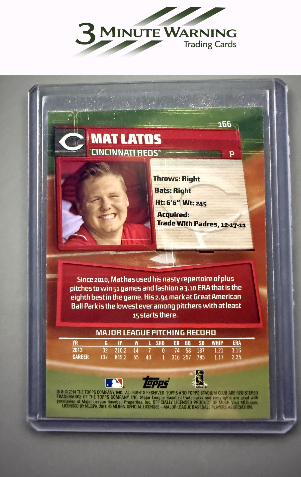 2014 Stadium Club #166 Mat Latos