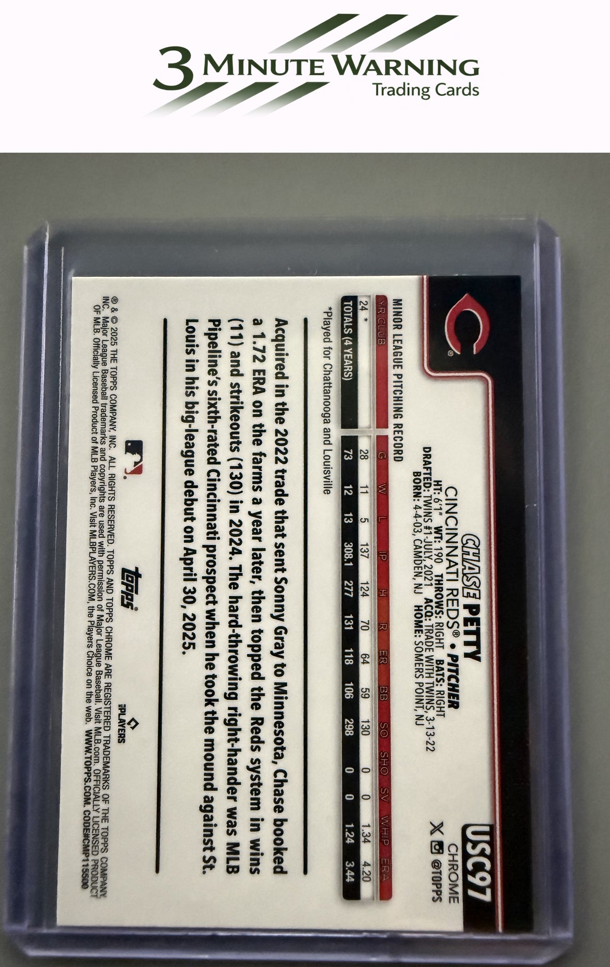 2025 Topps Chrome Update #USC97 Chase Petty