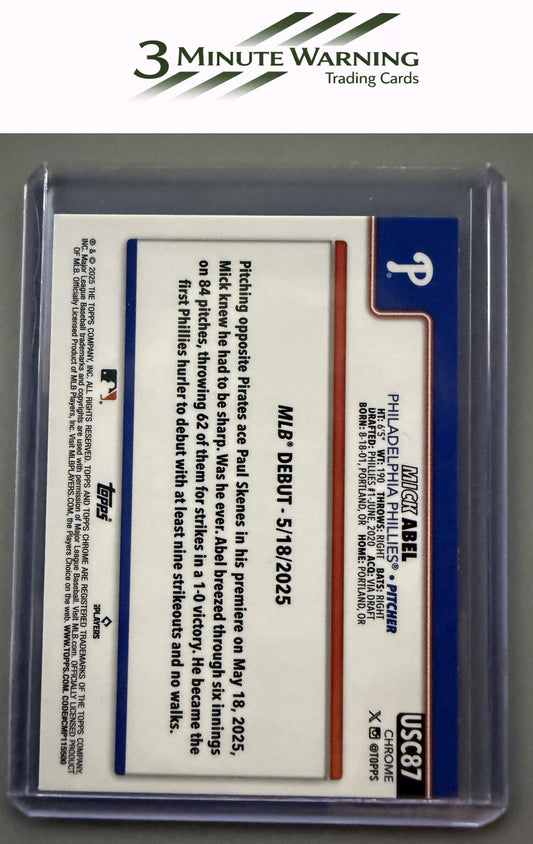 2025 Topps Chrome Update #USC87 Mick Abel