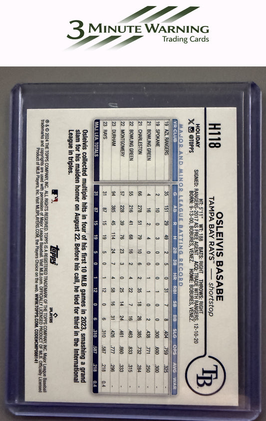 2024 Topps Holiday #H118 Osleivis Basabe