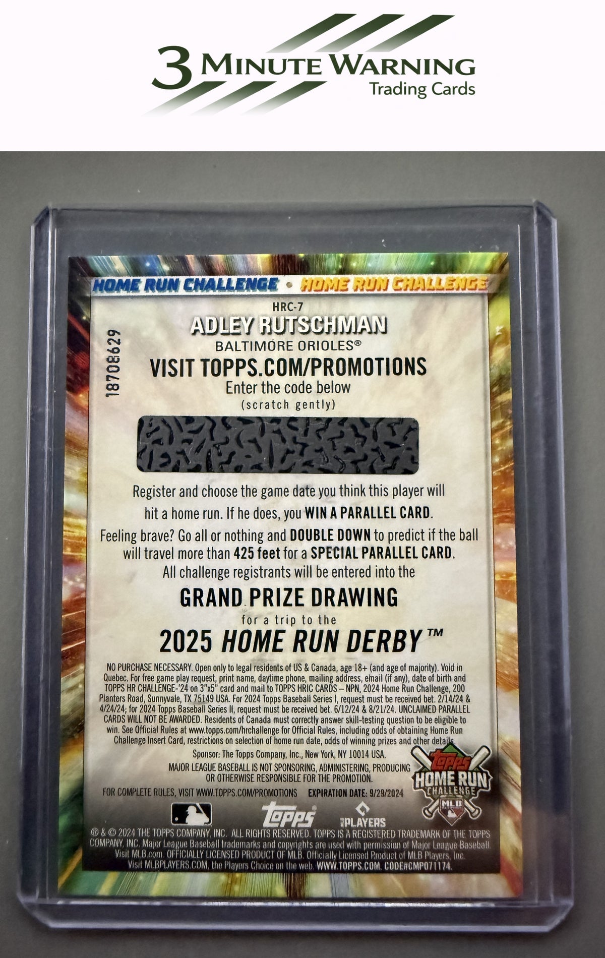 2024 Topps #HRC-7 Adley Rutschman Home Run Challenge (Series One)
