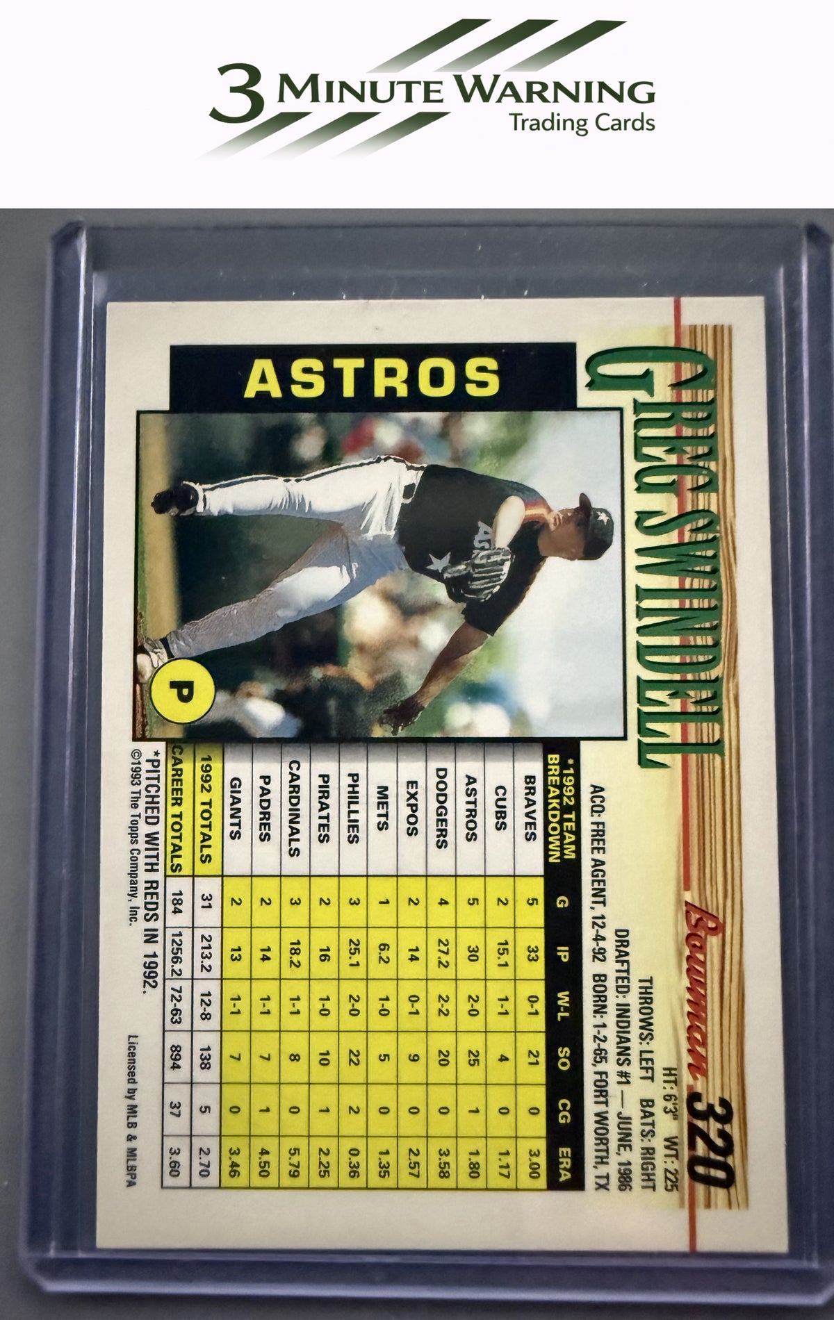 1993 Bowman #320 Greg Swindell