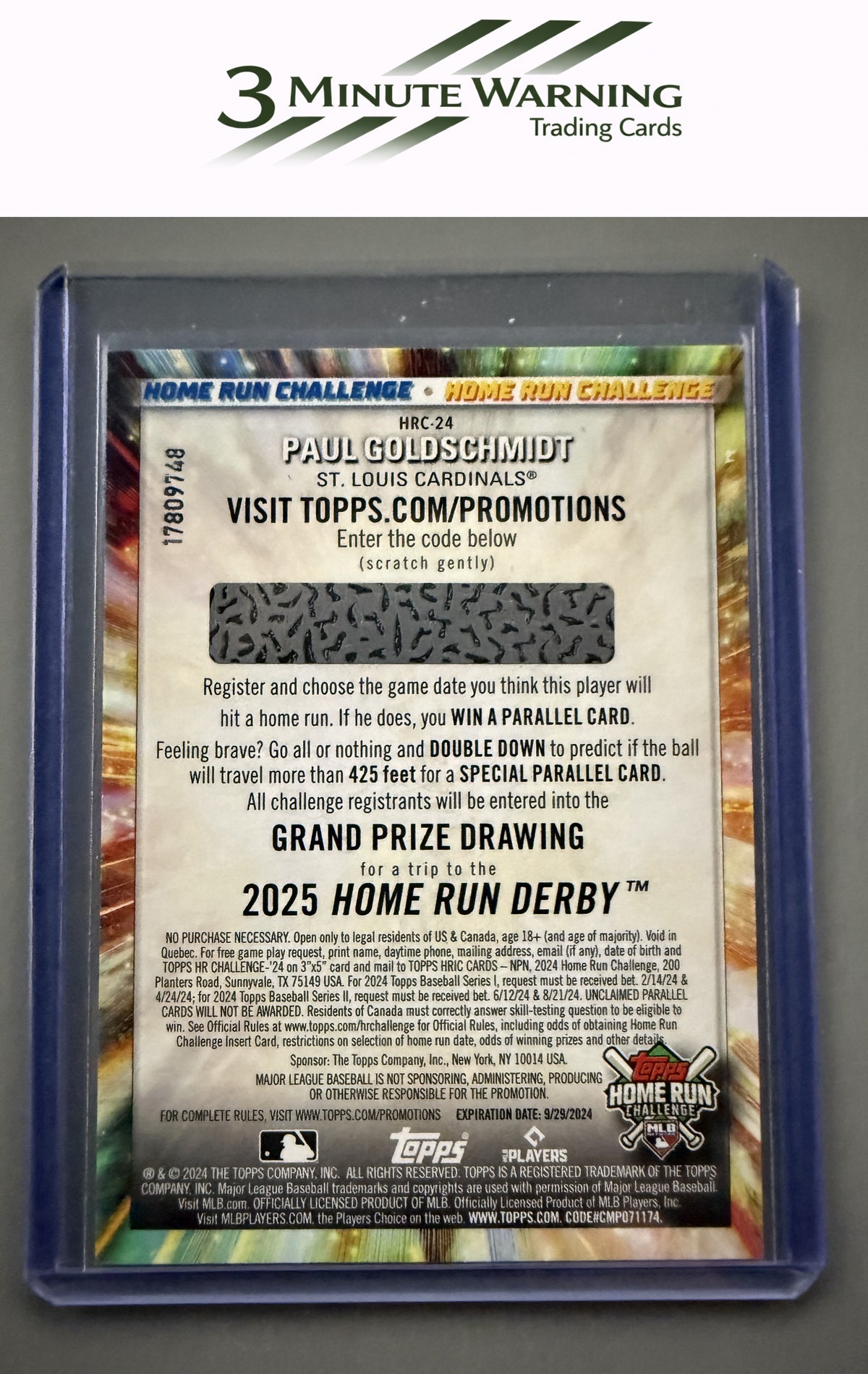 2024 Topps #HRC-24 Paul Goldschmidt Home Run Challenge (Series One)
