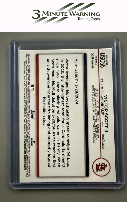 2024 Topps Chrome Update #USC55 Victor Scott II Prism Refractor