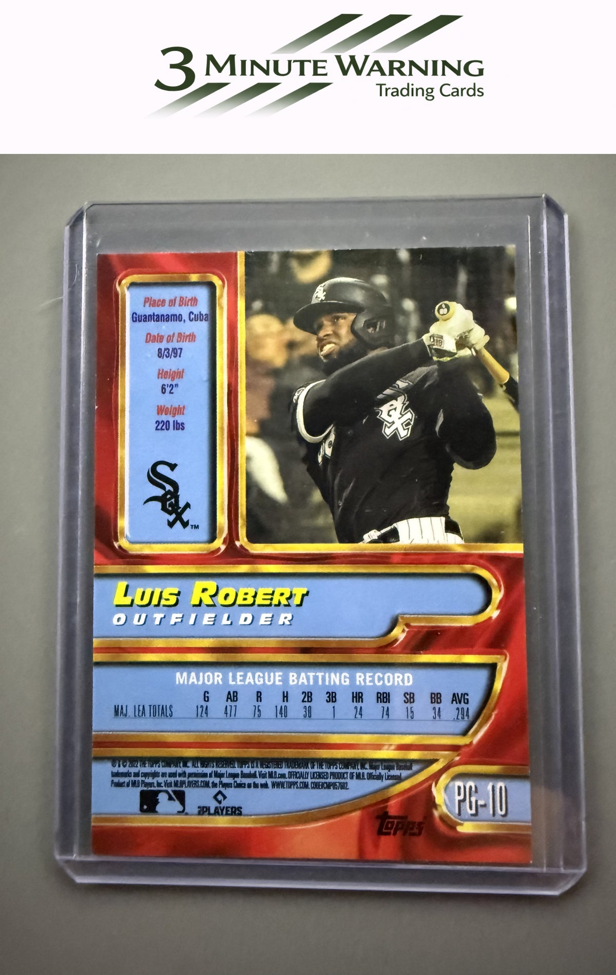 2022 Topps UK Edition #PG-10 Luis Robert 1997-98 Merlin Premier Gold Redux