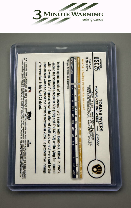 2024 Topps Chrome Update #USC25 Tobias Myers Prism Refractor