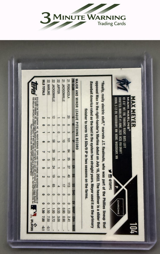 2023 Topps Chrome #104 Max Meyer Prism Refractor