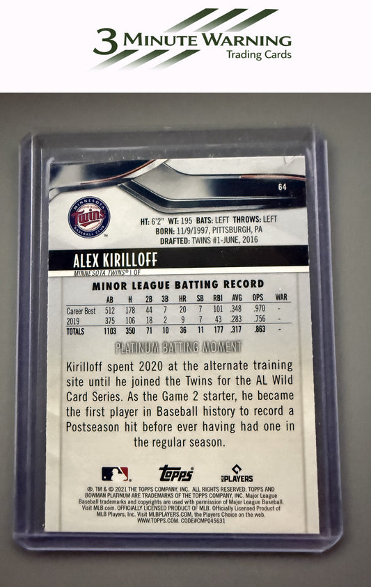 2021 Bowman Platinum #64 Alex Kirilloff