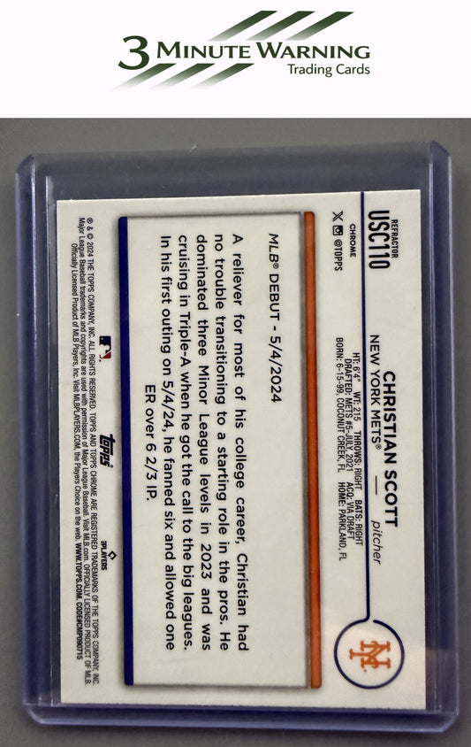 2024 Topps Update #US253 Christian Scott Rainbow Foil
