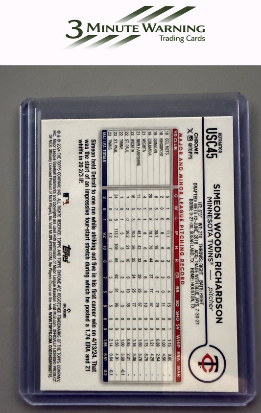 2024 Topps Chrome Update #USC45 Simeon Woods Richardson Prism Refractor