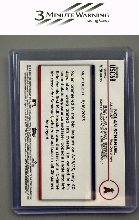 2024 Topps Chrome Update #USC68 Nolan Schanuel Prism Refractor