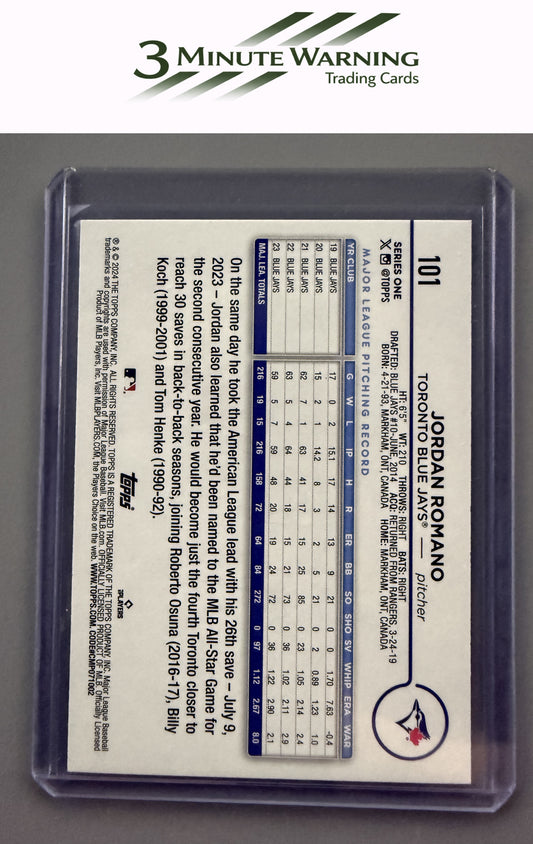 2024 Topps #101 Jordan Romano Gold Foil