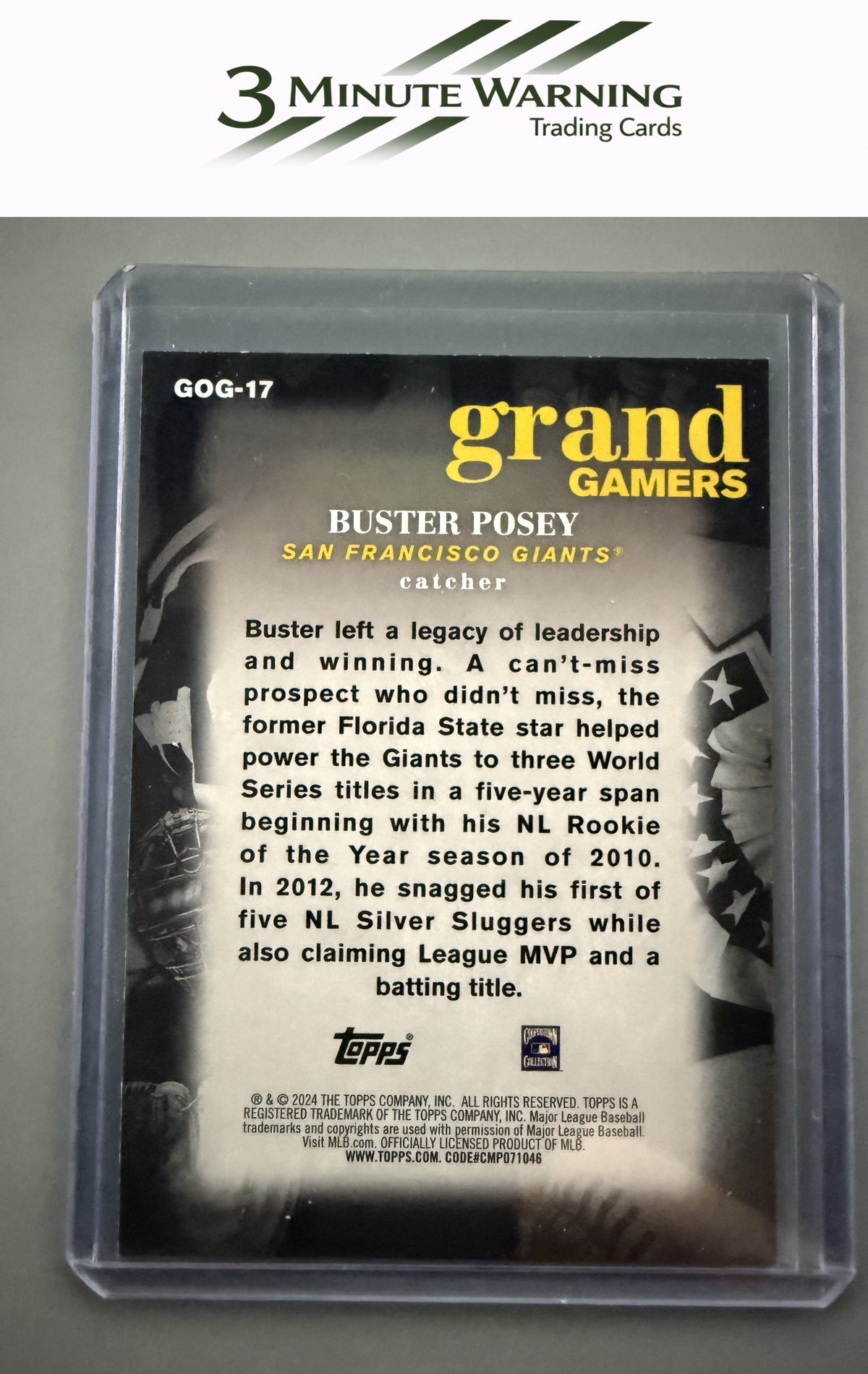 2024 Topps #GOG-17 Buster Posey Grand Gamers