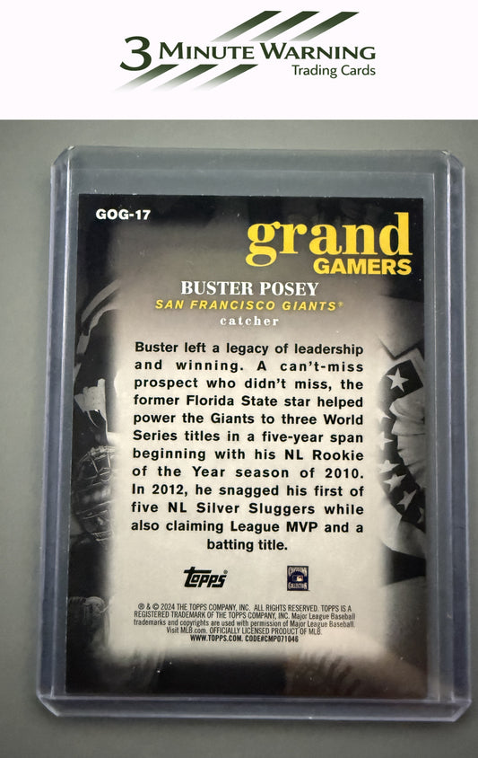2024 Topps #GOG-17 Buster Posey Grand Gamers