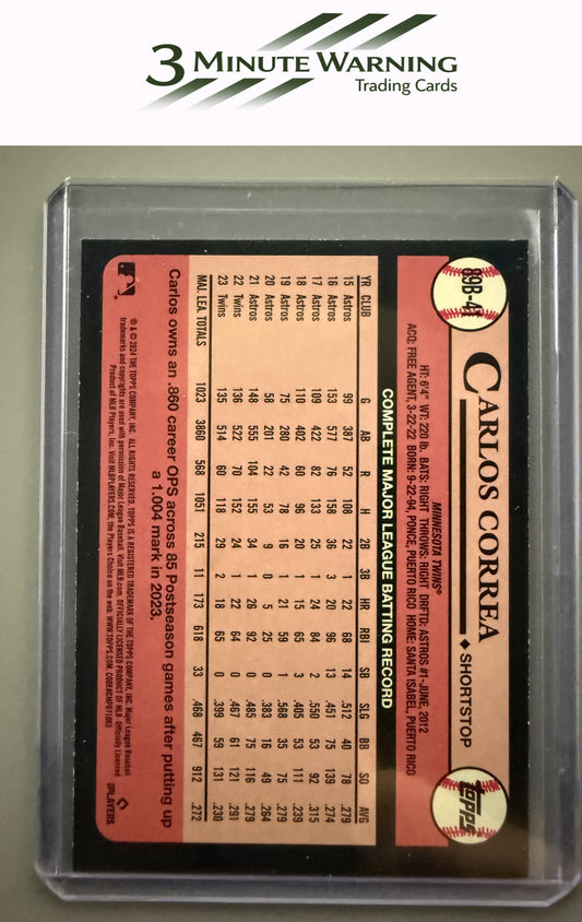 2024 Topps #89B-41 Carlos Correa 1989 Topps Baseball 35th Anniversary