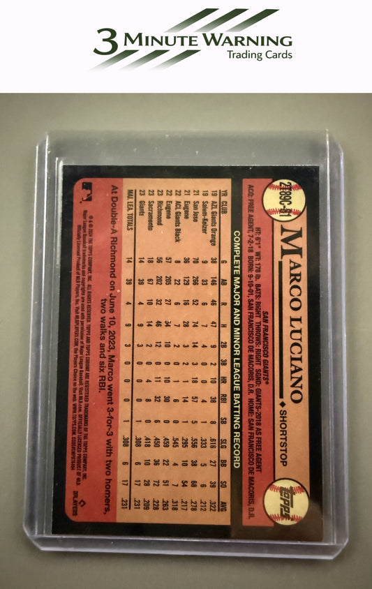 2024 Topps #2T89C-81 Marco Luciano 1989 Topps Baseball 35th Anniversary Chrome