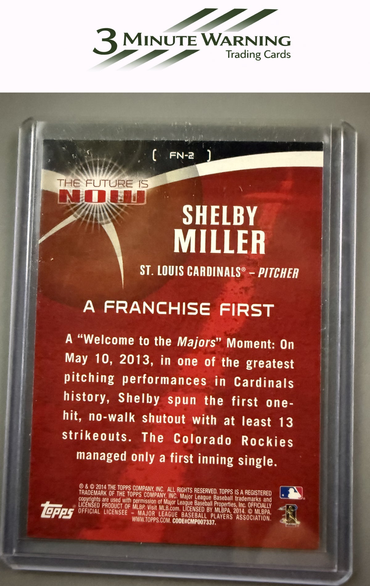 2014 Topps #FN-2 Shelby Miller The Future is Now