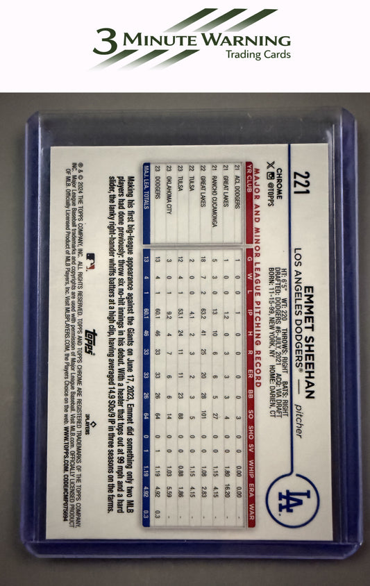 2024 Topps Chrome #221 Emmet Sheehan