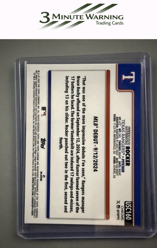 2025 Topps Chrome Update #USC160 Kumar Rocker RayWave Refractor