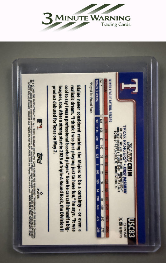 2025 Topps Chrome Update #USC83 Blaine Crim