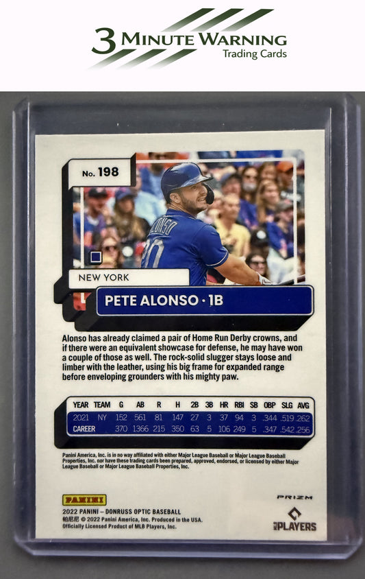 2022 Donruss Optic #198 Pete Alonso Holo Prizm