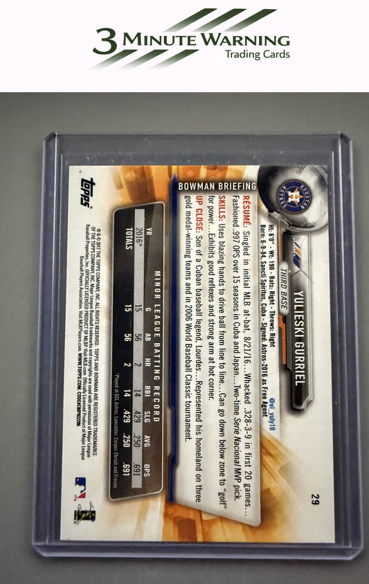 2017 Bowman #29 Yulieski Gurriel