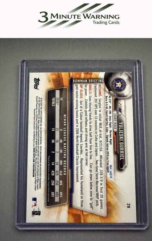 2017 Bowman #29 Yulieski Gurriel