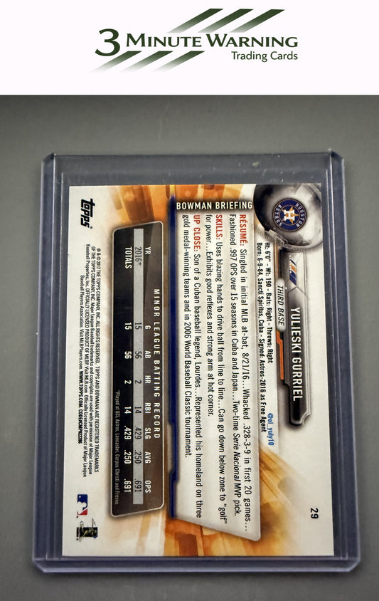 2017 Bowman #29 Yulieski Gurriel