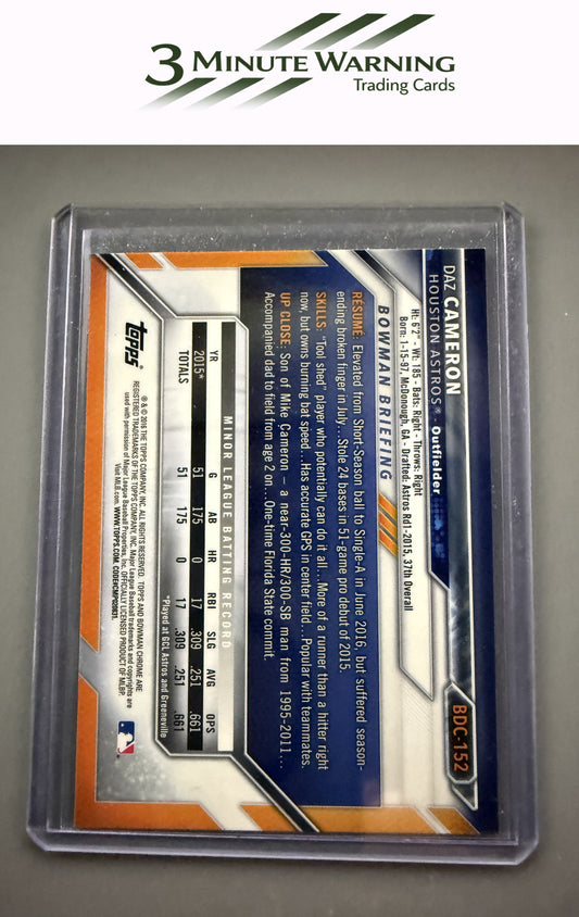 2016 Bowman Draft #BDC-152 Daz Cameron Chrome