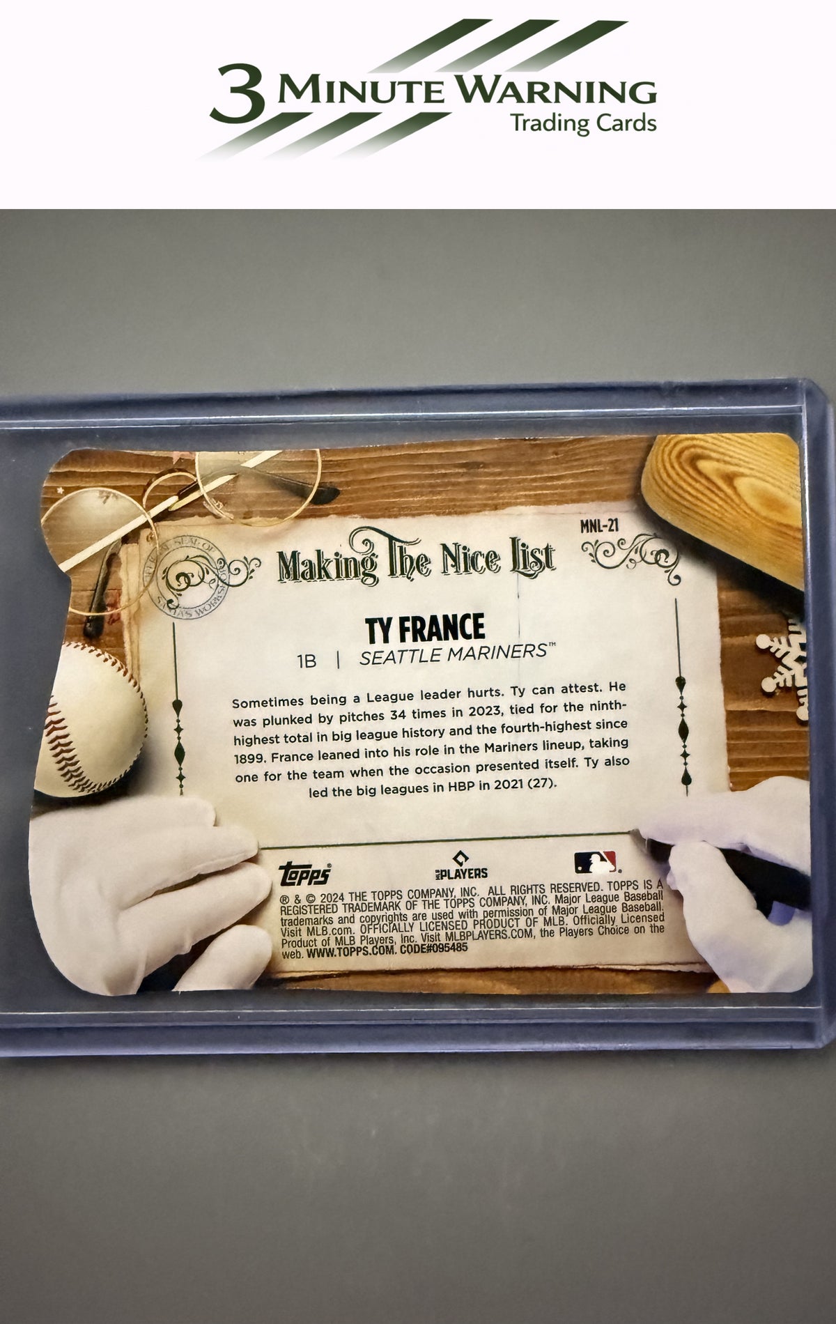 2024 Topps Holiday #MNL-21 Ty France Making the Nice List