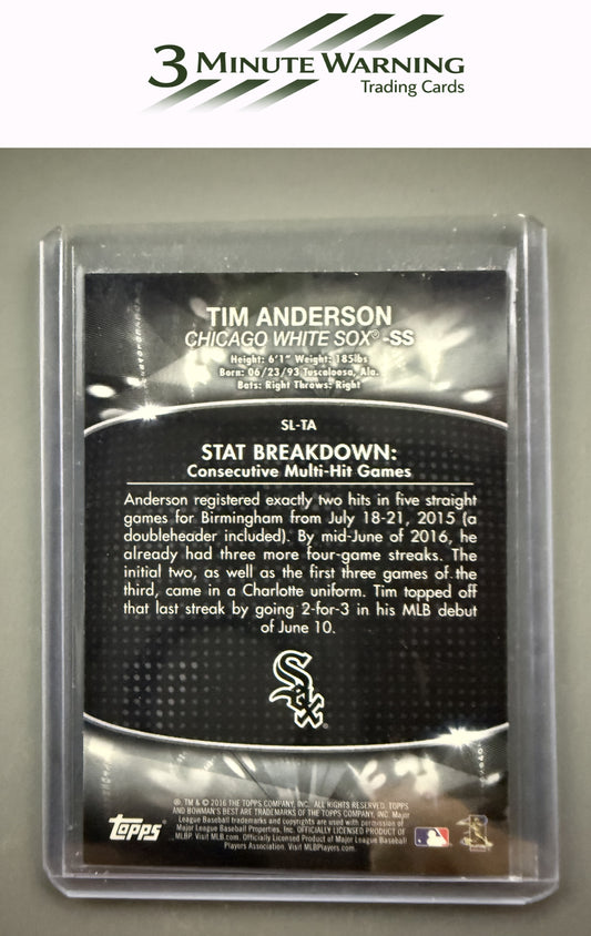 2016 Bowman's Best #SL-TA Tim Anderson Stat Lines