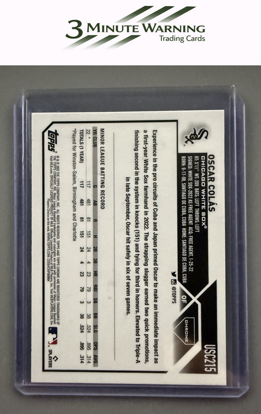 2023 Topps Chrome Update #USC215b Oscar Colás