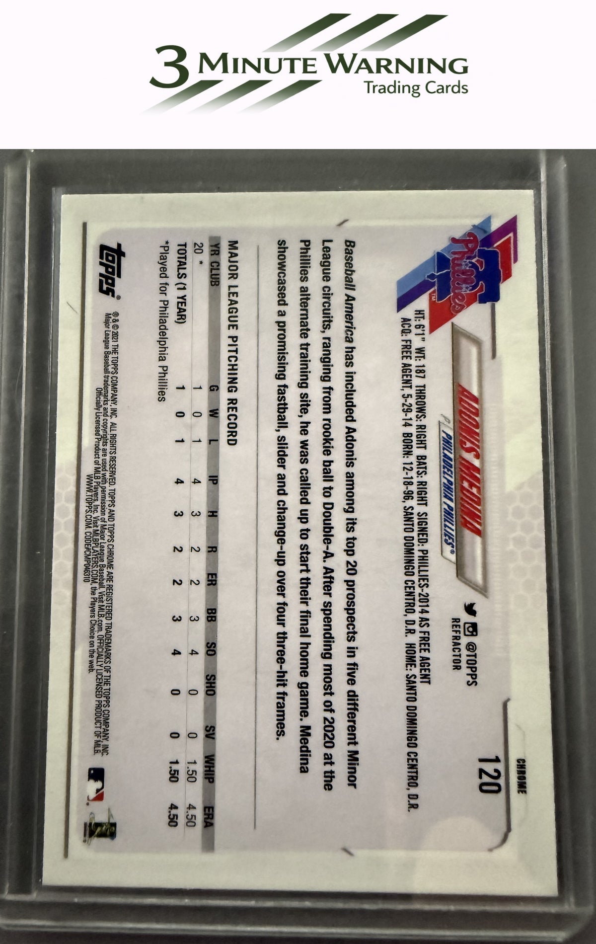 2021 Topps Chrome #120 Adonis Medina Refractor