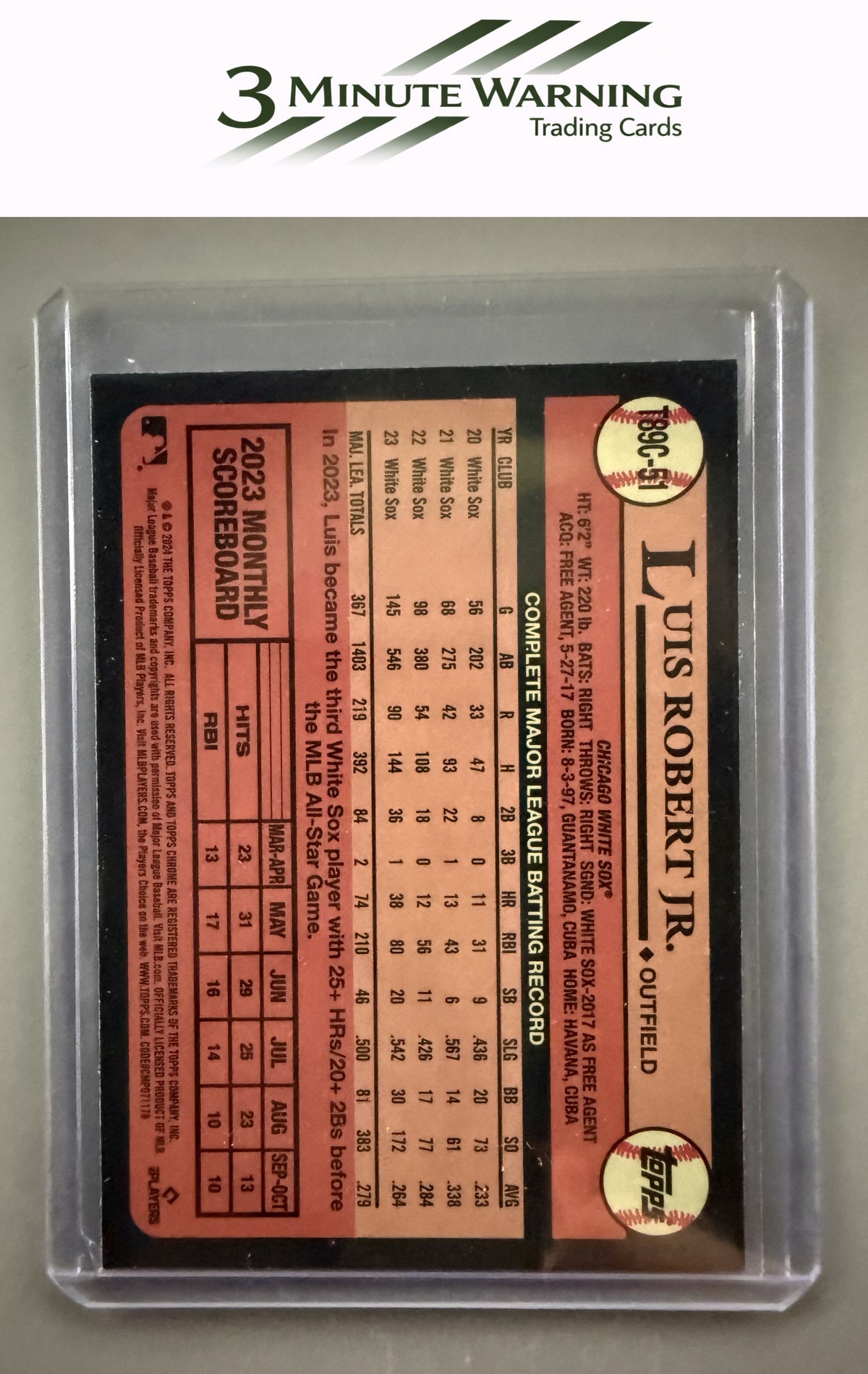 2024 Topps #T89C-51 Luis Robert Jr. 1989 Topps Baseball 35th Anniversary Chrome