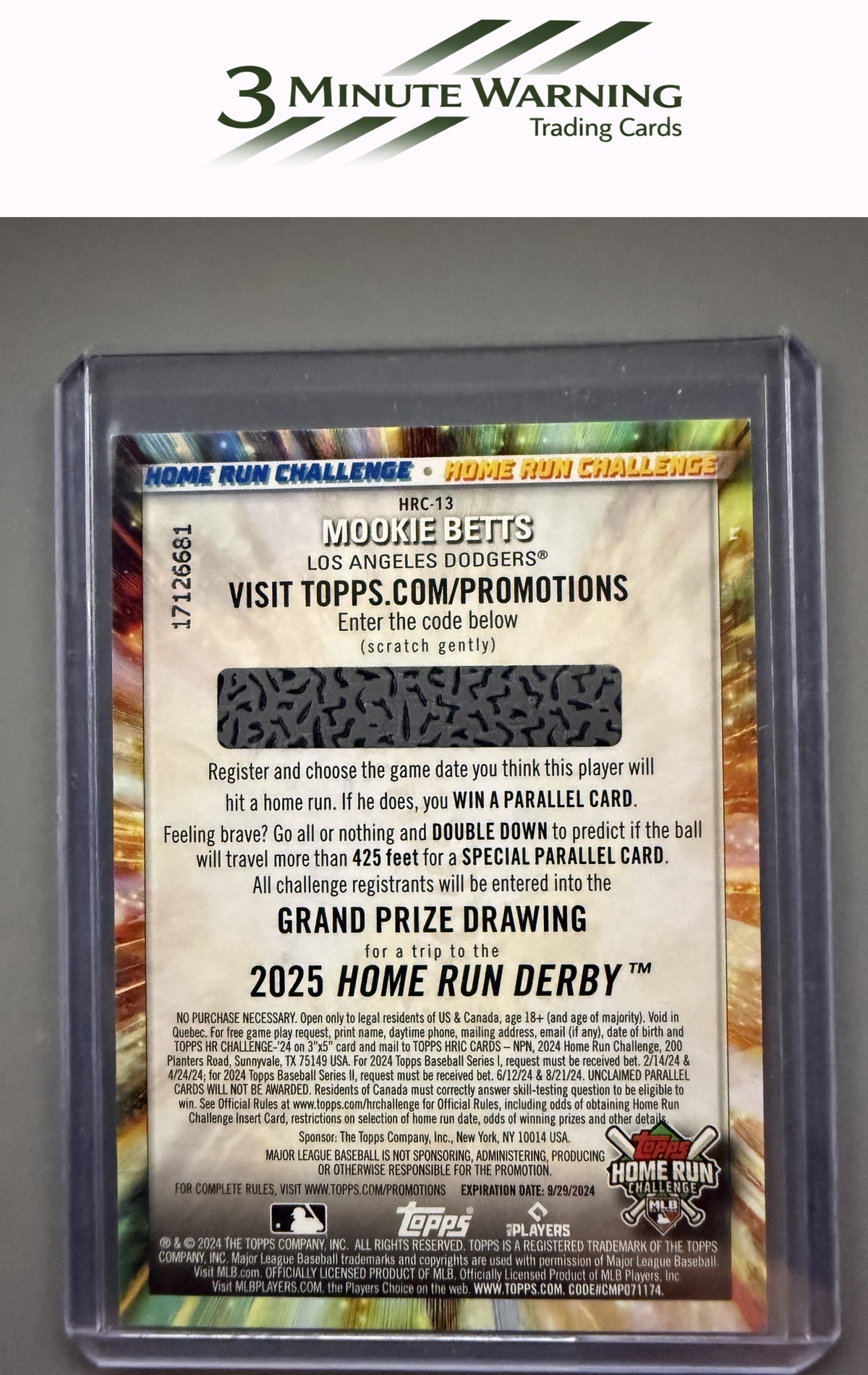 2024 Topps #HRC-13 Mookie Betts Home Run Challenge (Series Two)