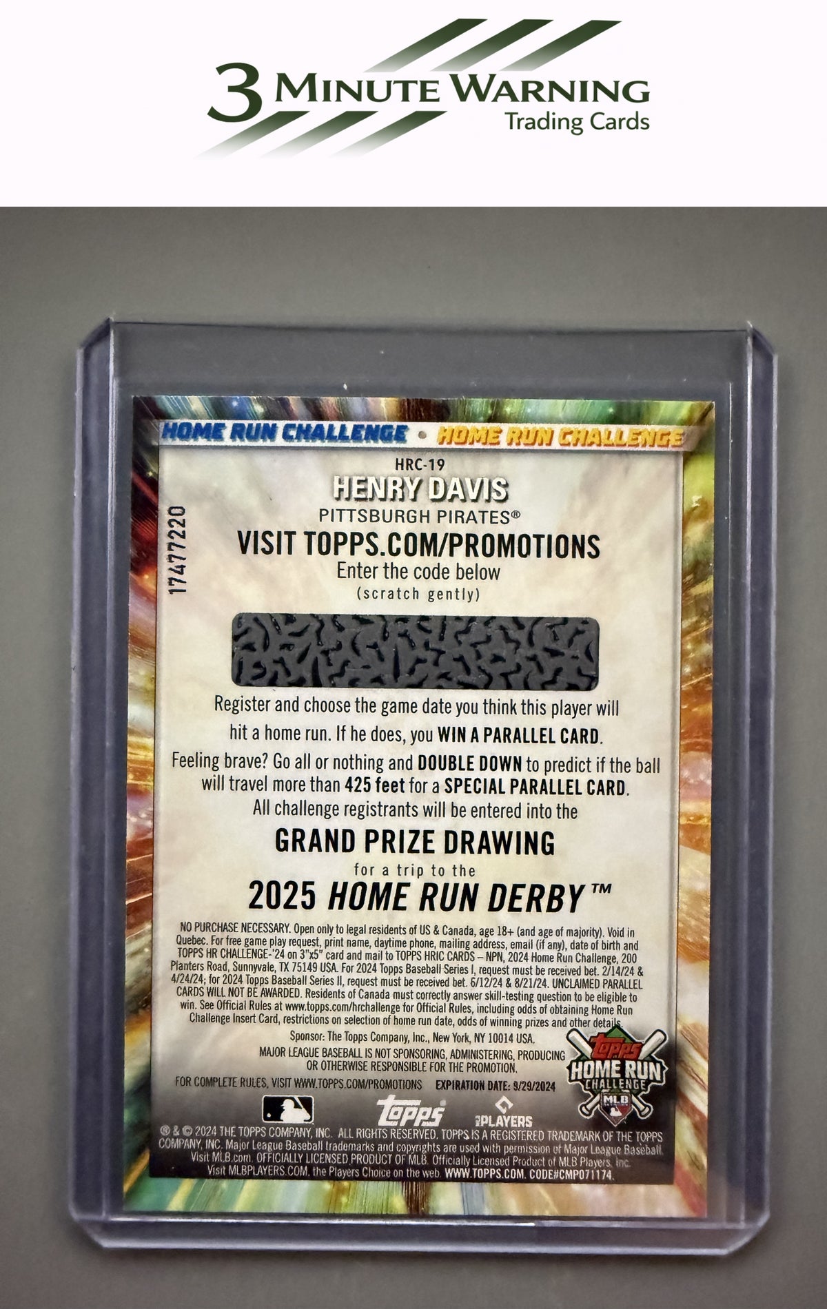 2024 Topps #HRC-19 Henry Davis Home Run Challenge (Series Two)