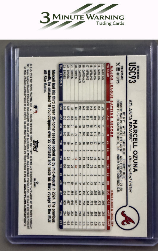 2024 Topps Chrome Update #USC93 Marcell Ozuna Prism Refractor