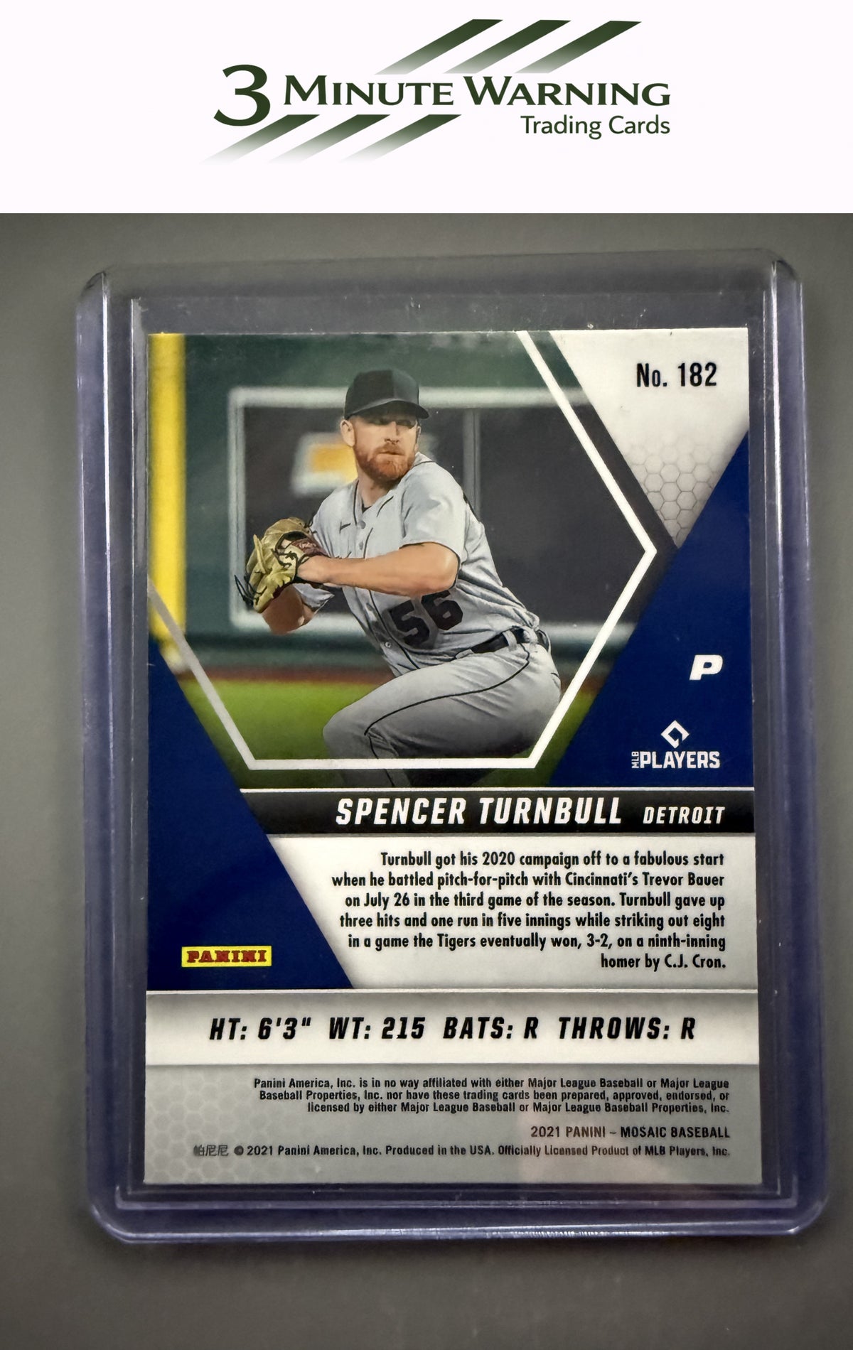 2021 Panini Mosaic #182 Spencer Turnbull